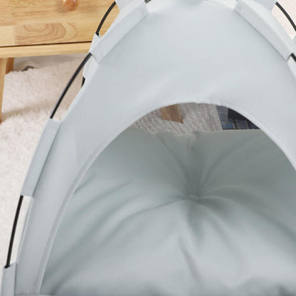 Tente Chat - CatTentBed™ - Gris Cyan - Univers Chat Nature
