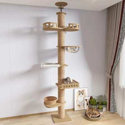 ARBRE A CHAT EN BOIS NATUREL | EcoPaws™ - Univers Chat Nature