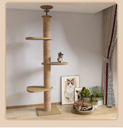 ARBRE A CHAT EN BOIS NATUREL | EcoPaws™ - Univers Chat Nature