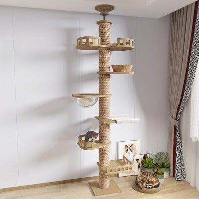 ARBRE A CHAT EN BOIS NATUREL | EcoPaws™ - Univers Chat Nature