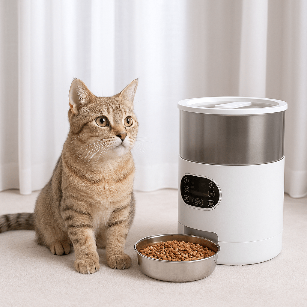 Distributeur automatique croquettes chat | PurrFect™ - Univers Chat Nature