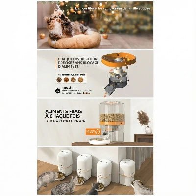 Distributeur de croquettes pour chat programmable – Wi - Fi, Caméra HD & Portions automatiques | SmaFeed™ - Univers Chat Nature