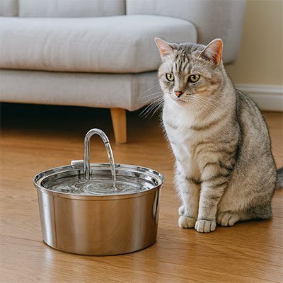 FONTAINE EAU POUR CHAT | SilencPremium™ - Univers Chat Nature