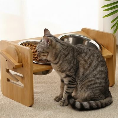 Gamelle Chat surélevée | ComfortPro™ - Univers Chat Nature