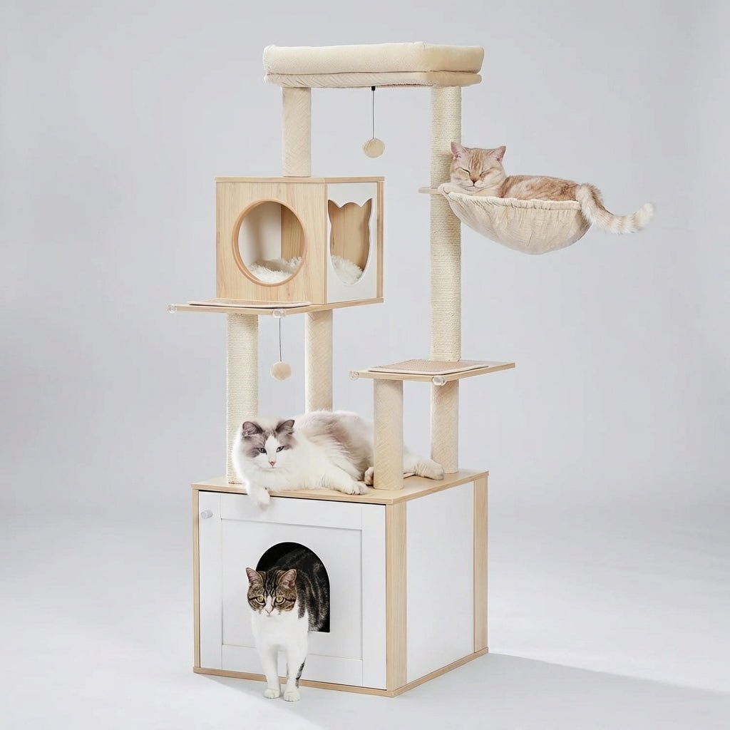 Arbre à chat bois | Arborin™ design, stable, adopté dès le premier jour - Univers Chat Nature