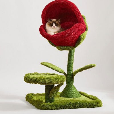 Arbre a chat Nid Florale™ : le coin détente design & cocon pour votre chat - Univers Chat Nature