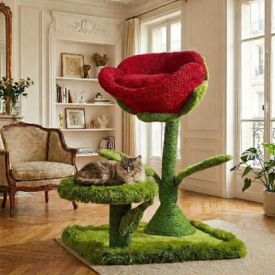 Arbre a chat fleur - Nid floral™ : le coin détente design & cocon pour votre chat - Univers Chat Nature