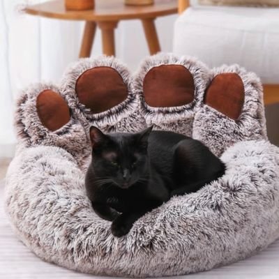 Coussin pour chat Pattinelle™, Bords surélevés: Contour rembourré formant un nid sécurisant permettant à l'animal de s'appuyer et se blottir