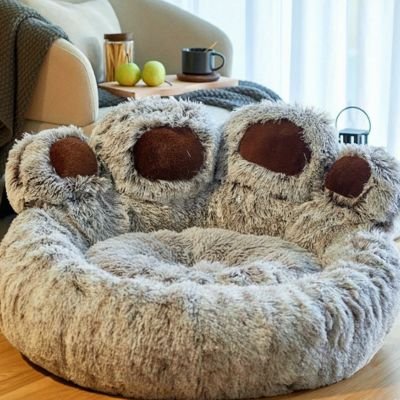 Coussin pour chat Pattinelle™, Matière ultra douce: Revêtement en peluche longue imitation fourrure procurant confort et chaleur optimale