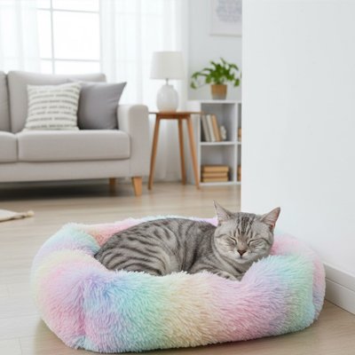Coussins chat Reposelle™ dans un appartement français avec matériaux résistants adaptés au lavage régulier