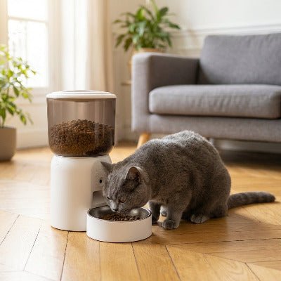 Gamelle chat programmable NutriNova™ Distributeur automatique croquettes 3 L, caméra et Wi - Fi - Univers Chat Nature