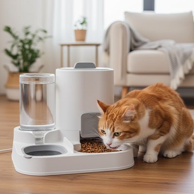 Distributeur croquettes Croqelia™ - Fini la gamelle vide, bonjour la sérénité - Univers Chat Nature