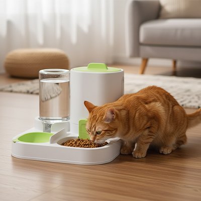 Distributeur croquettes Croqelia™ - Fini la gamelle vide, bonjour la sérénité - Univers Chat Nature