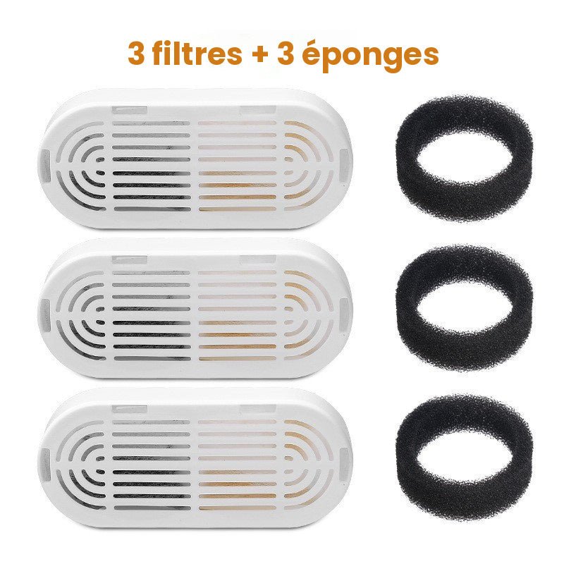 Filtre fontaine chat inox Serein™ - lot de 3 ou 6 filtres + éponges - Univers Chat Nature