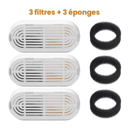 Filtre fontaine chat inox Serein™ - lot de 3 ou 6 filtres + éponges - Univers Chat Nature