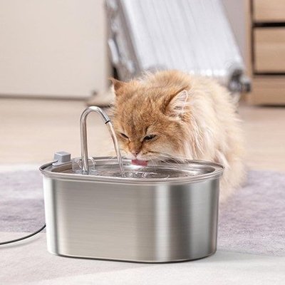 Fontaine à eau Chat 3,2L inox 304, hygienique| Claironda™ - Univers Chat Nature