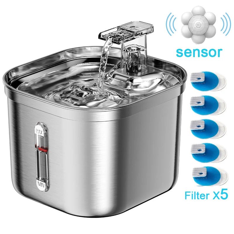 fontaine a eau chat | Distributeur d'eau en acier inoxydable, Xal'eau™ - Univers Chat Nature