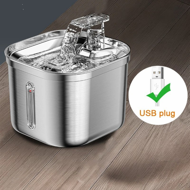 fontaine a eau chat distributeur deau en acier inoxydable xaleau usb