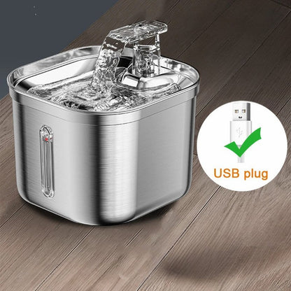 fontaine a eau chat distributeur deau en acier inoxydable xaleau usb