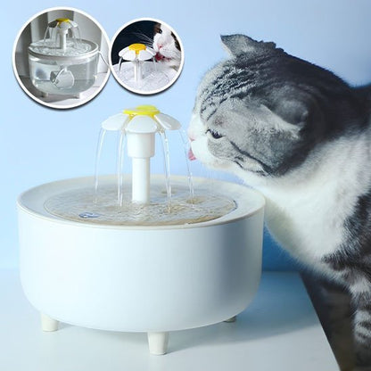 fontaine a eau pour chat hydrovitale bleu