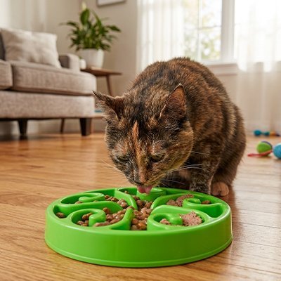 Gamelle anti glouton Chat | Mastilento™ - Univers Chat Nature
