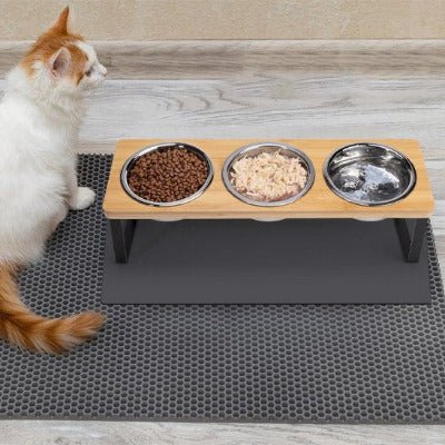Gamelle Chat Surélevée | CatCroquant™ - Univers Chat Nature