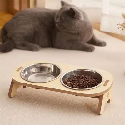 Gamelle chat surélevée | Design Brume™ - Univers Chat Nature