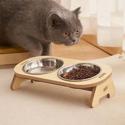 Gamelle chat surélevée | Design Brume™ - Univers Chat Nature