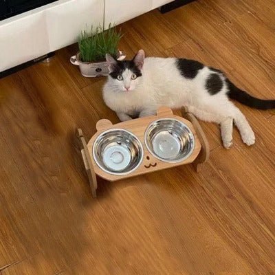 Gamelle chat surélevée | Design Brume™ - Univers Chat Nature
