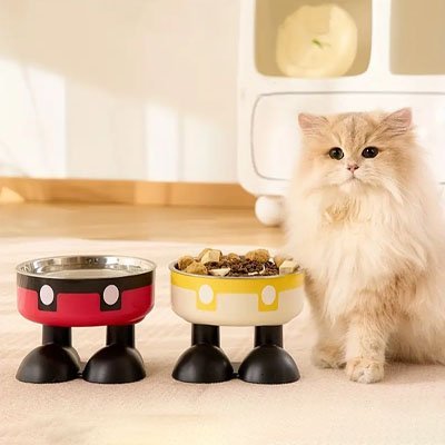 Gamelle chat surélevée - Trône Élevé: Confort digestif|anti - renversement - Univers Chat Nature