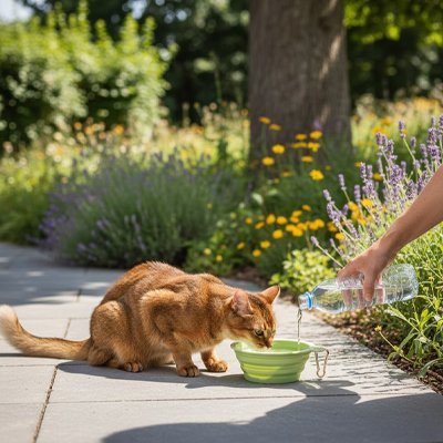 Gamelle pour chat pliable : Compacte Légère et facile à nettoyer NomadePaw™ - Univers Chat Nature