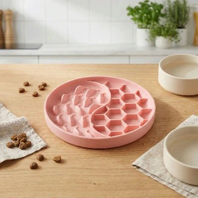 Gamelles anti glouton chat SlowFeast™ : ralentir l’alimentation - Univers Chat Nature