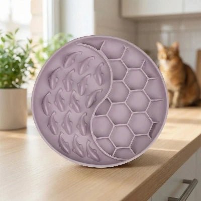 Gamelles anti glouton chat SlowFeast™ : ralentir l’alimentation - Univers Chat Nature