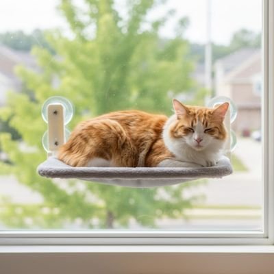 Hamac pour chat fenetre | Douillet Ensoleillé™ - Univers Chat Nature