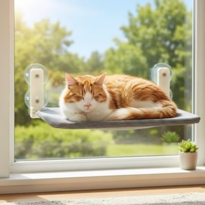 Hamac pour chat fenetre | Douillet Ensoleillé™ - Univers Chat Nature