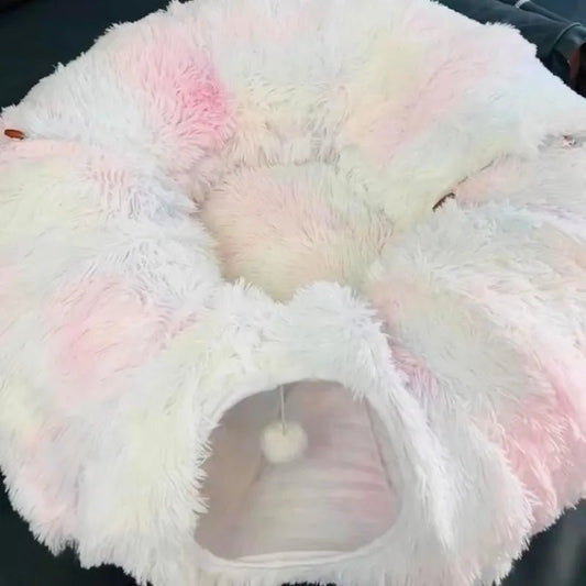 Lit pour Chat - CatLitTunnel™ - Multicolore - Univers Chat Nature