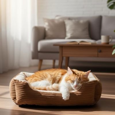 Panier chat | Plumevia™ design, douillet et confortable - Univers Chat Nature