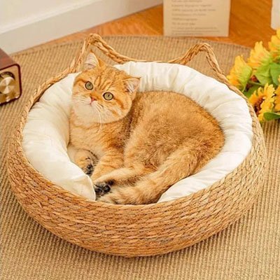 Panier osier Chat | DouxCocon™ - Univers Chat Nature
