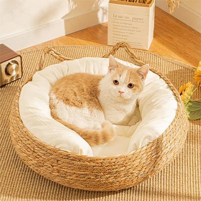 Panier osier Chat | DouxCocon™ - Univers Chat Nature