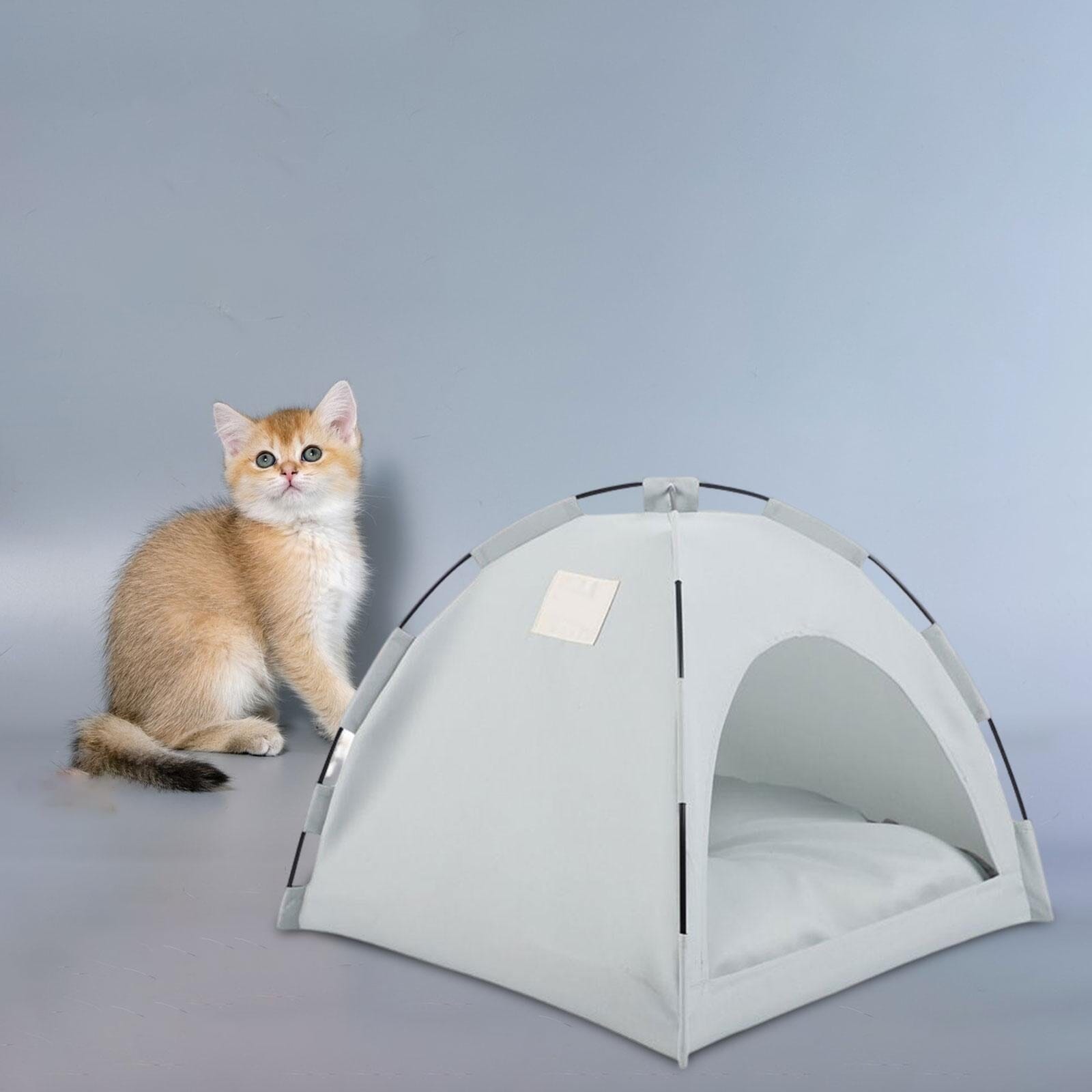 Tente Chat - CatTentBed™ - Gris Cyan - Univers Chat Nature